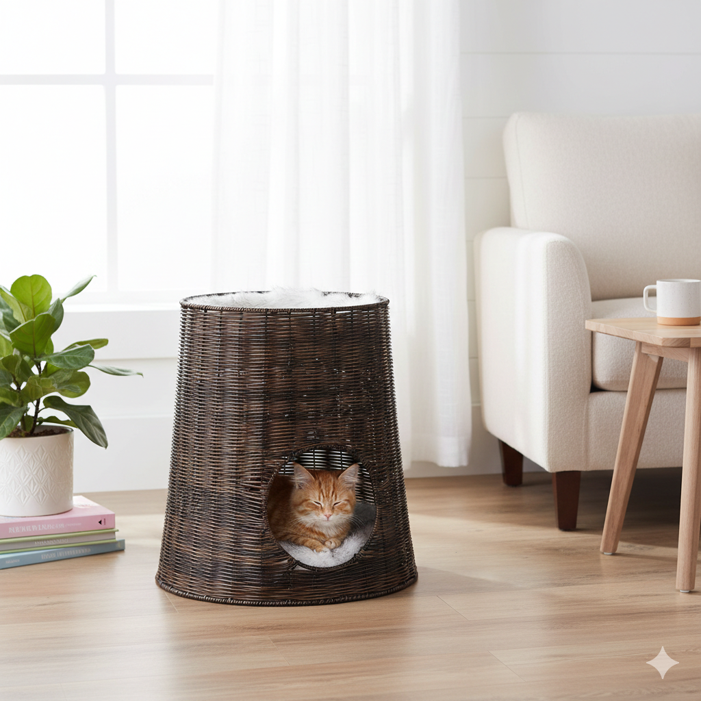 Panier "Hutte" Pour Chat