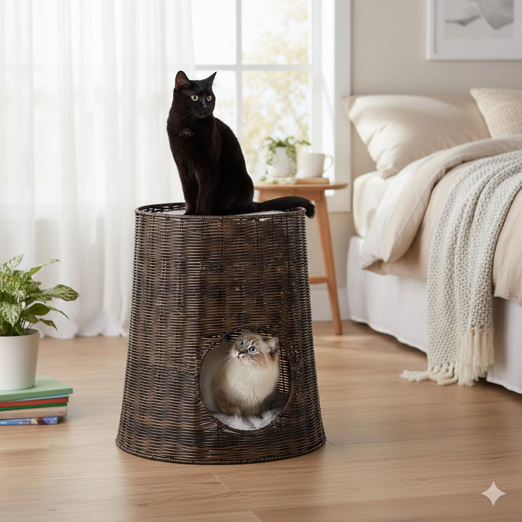 Panier "Hutte" Pour Chat